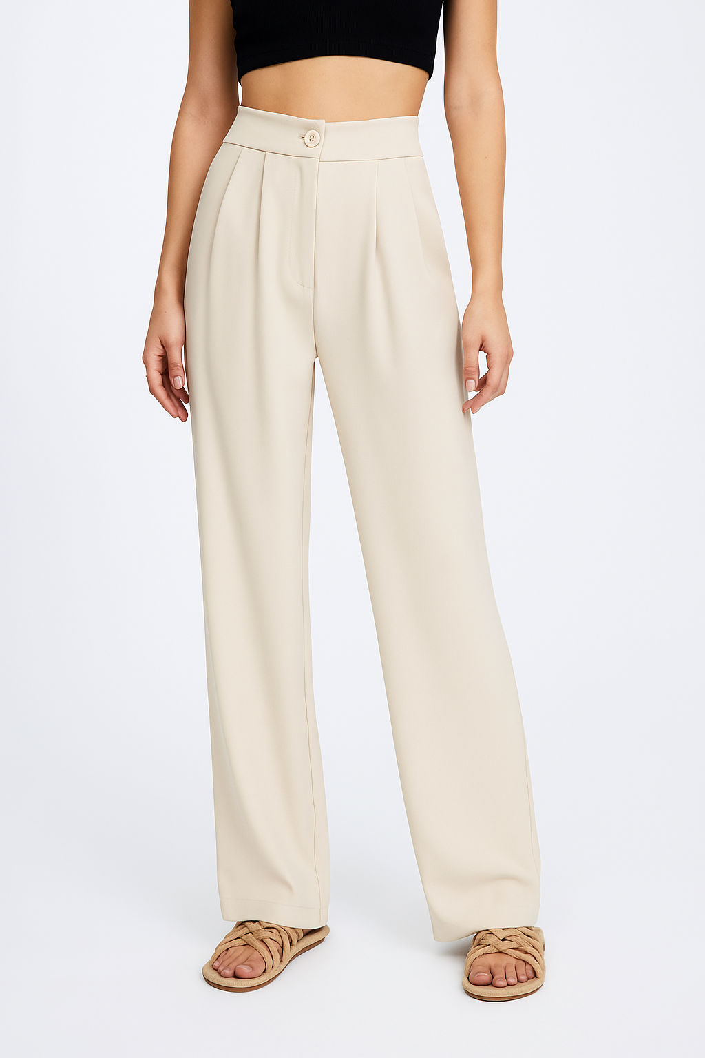 Pantalon Femme Taille Haute Large